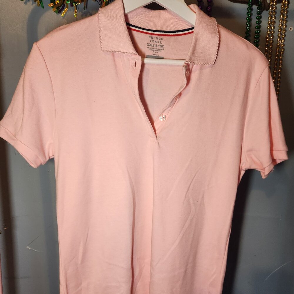 French Toast - Big Girls Uniform Polo XXL